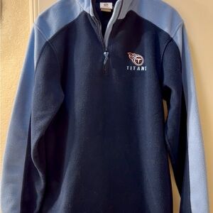 Tennessee Titans NFL Team Apparel Navy Blue and Light Blue Fleece